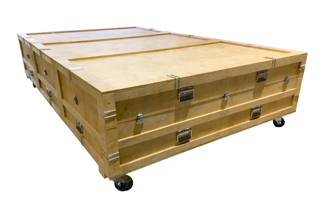 Heavy duty wooden crate construction