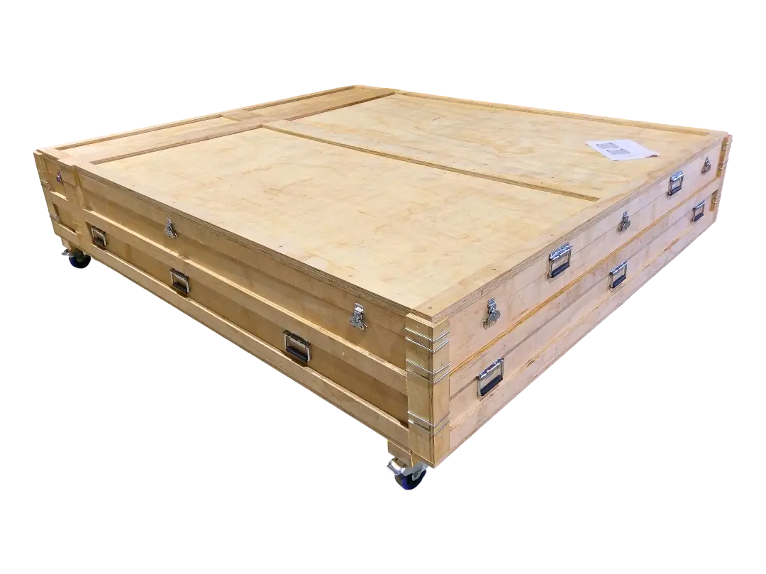 ISPM15 compliant shipping crate ready for freight